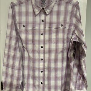 Dickies Lavender Plaid Button-Down Shirt